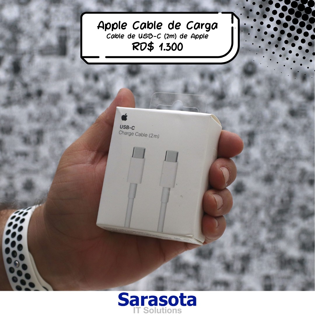 accesorios para electronica - Cable de carga USB-C (2m) de Apple Somos Sarasota