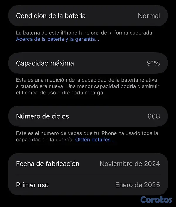 celulares y tabletas - IPhone 16 Pro Max 256 GB Black Titanium 10