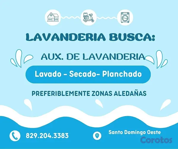 empleos disponibles - Vacante Aux. Lavanderia