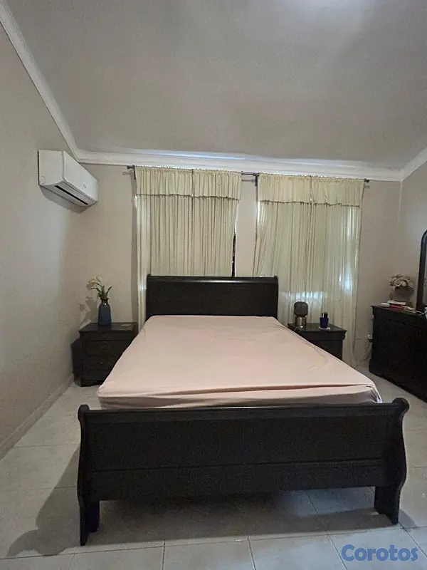 muebles y colchones - VENDO ESPALDAR MADERA IMPORTADO CON COLCHON 4