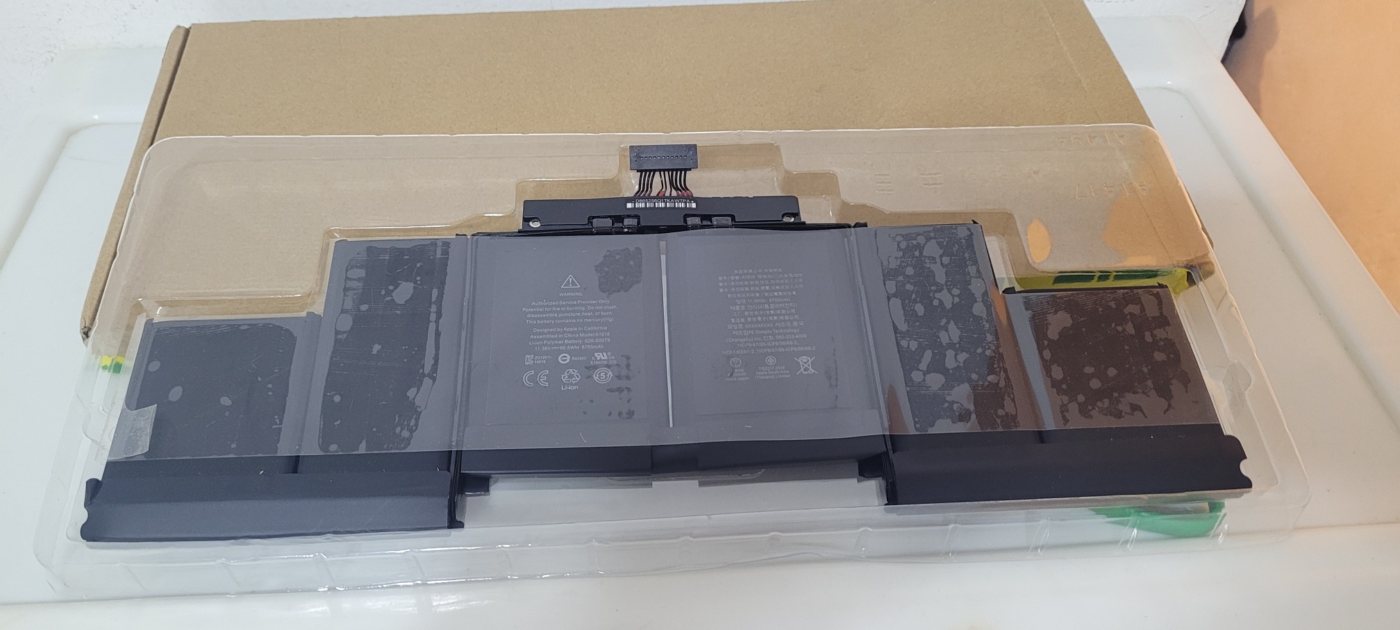 computadoras y laptops - Bateria Macbook pro a1398 año 2015
