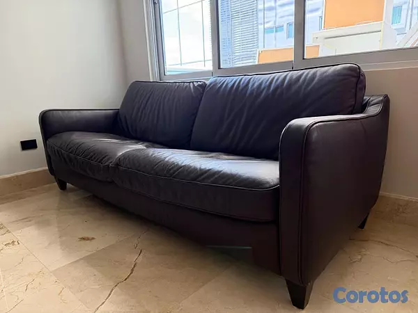 muebles y colchones - Sofá en piel de 3 plazas 2