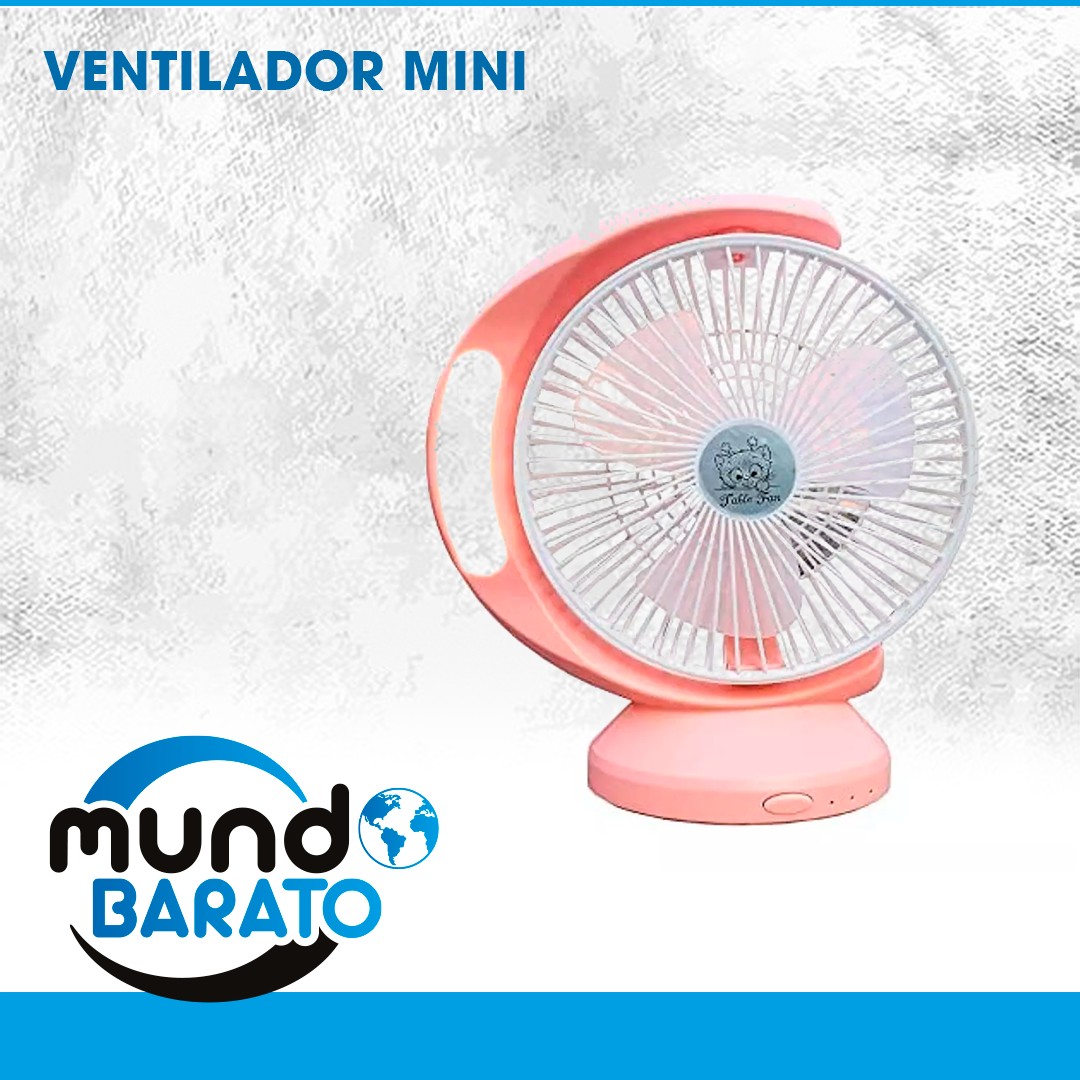 aires acondicionados y abanicos -  Ventilador Recargable pequeño con luz LED 3 Velocidades Abanico Abanicos  0