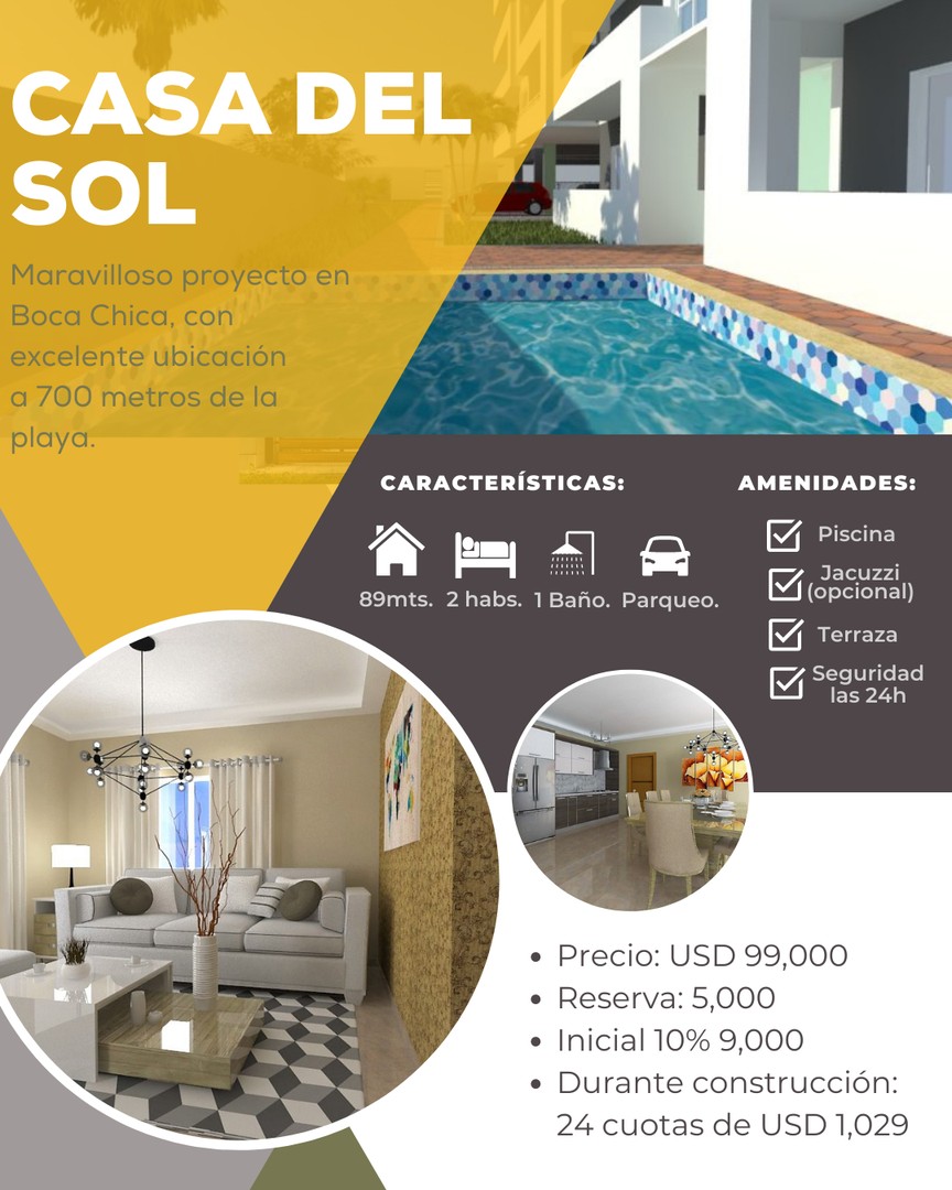 apartamentos - Maravilloso proyecto en Boca Chica CASA DEL SOL

 8