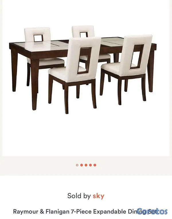 muebles y colchones - comedor moderno de lujo expansible a 8 sillas  6