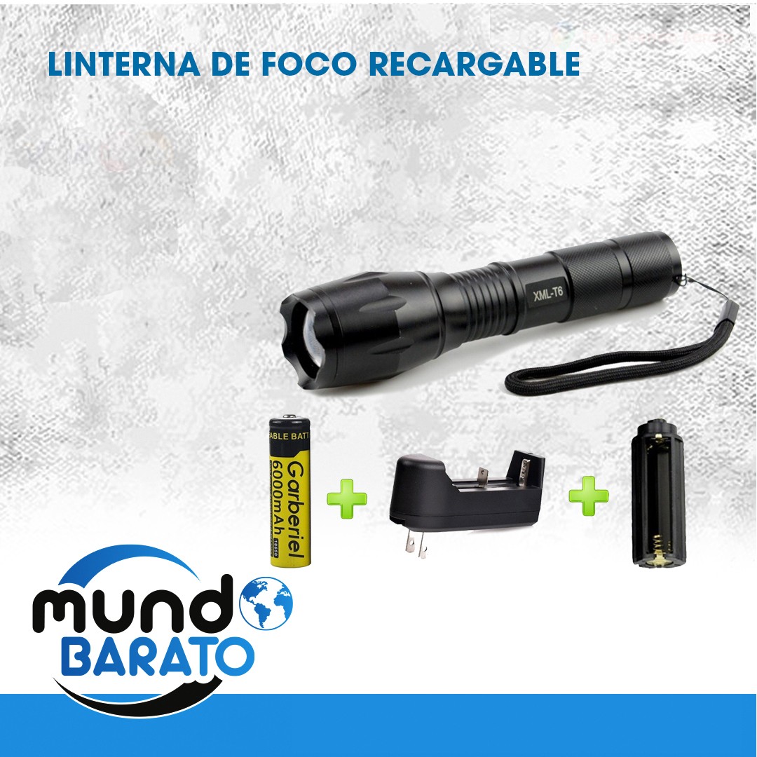 accesorios para electronica - Linterna FOCO Led Con Bateria Recargable 54000 Lumens