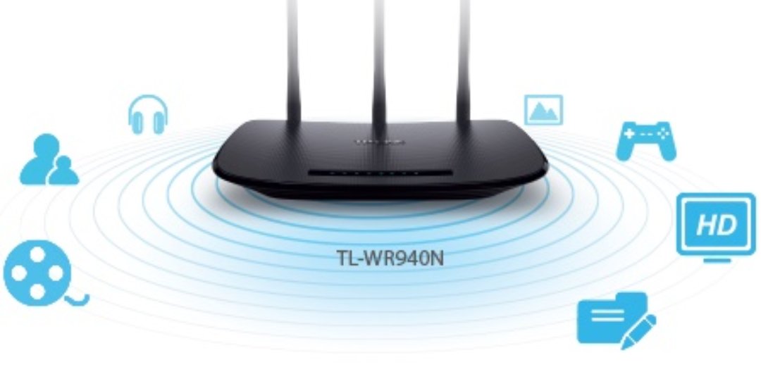 computadoras y laptops - ROUTER WIRELESS TP-LINK TL-WR940N, 2.4GHZ/450MBPS, 1 PUERTO WAN + 4 PUERTOS  WPS 2