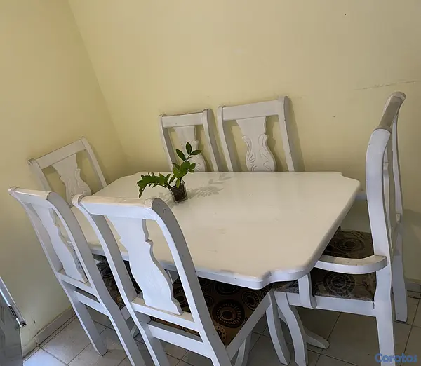 muebles y colchones - Comedor de Caoba de 6 sillas  3
