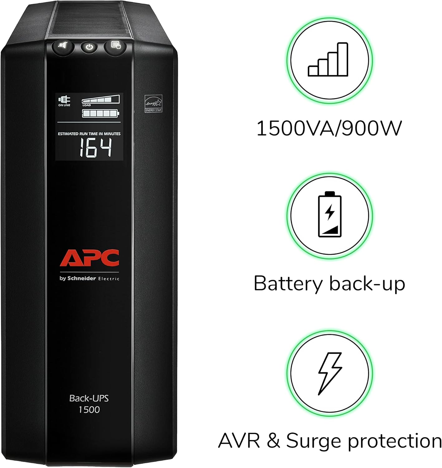 accesorios para electronica - APC UPS 1500 VA UPS Batería de reserva y protector 3