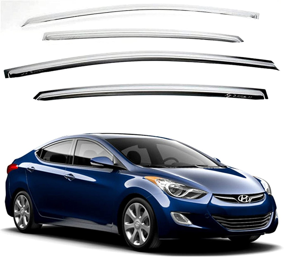 accesorios para vehiculos - Viseras Hyundai Elantra 2011 al 2013, laterales tapa sol